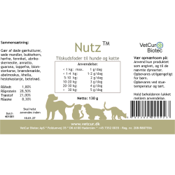 Nutz pulver 130 gr - hund og kat