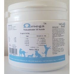 Omega pulver 300 gr - hund