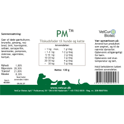 PM pulver 130 gr. - hund og kat