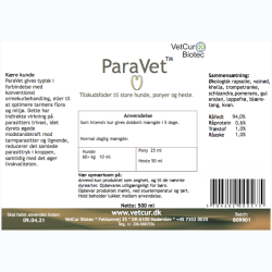 ParaVet 500 ml - store hunde, pony og heste