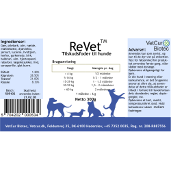 Revet pulver 300 gr. - hund
