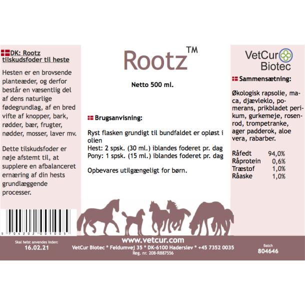 Rootz til hest 4,5 liter